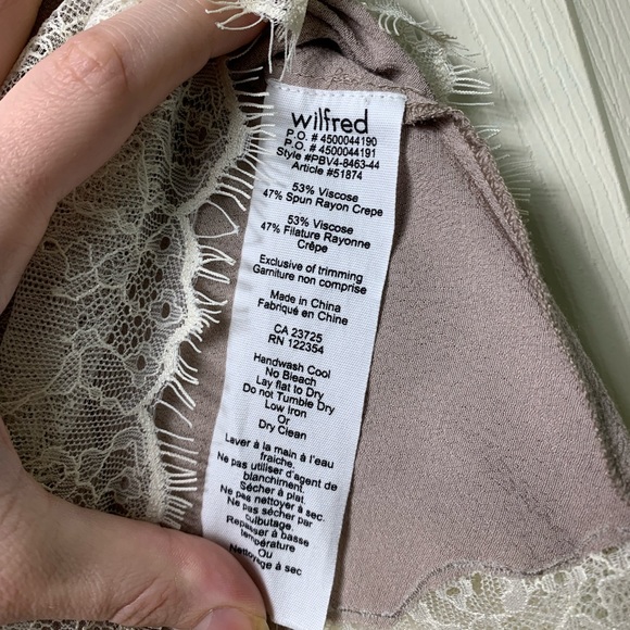 Wilfred | Crepe & Lace Cami Slip Dress - XS - Picture 7 of 7